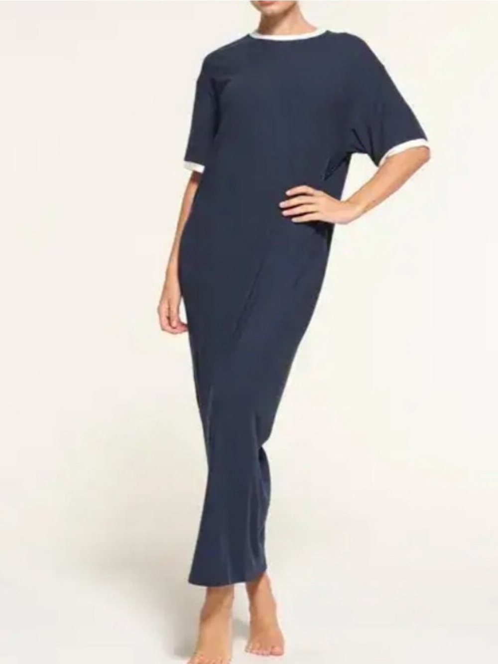 SKIMS Soft Lounge Ringer T-Shirt Maxi Dress XXS
